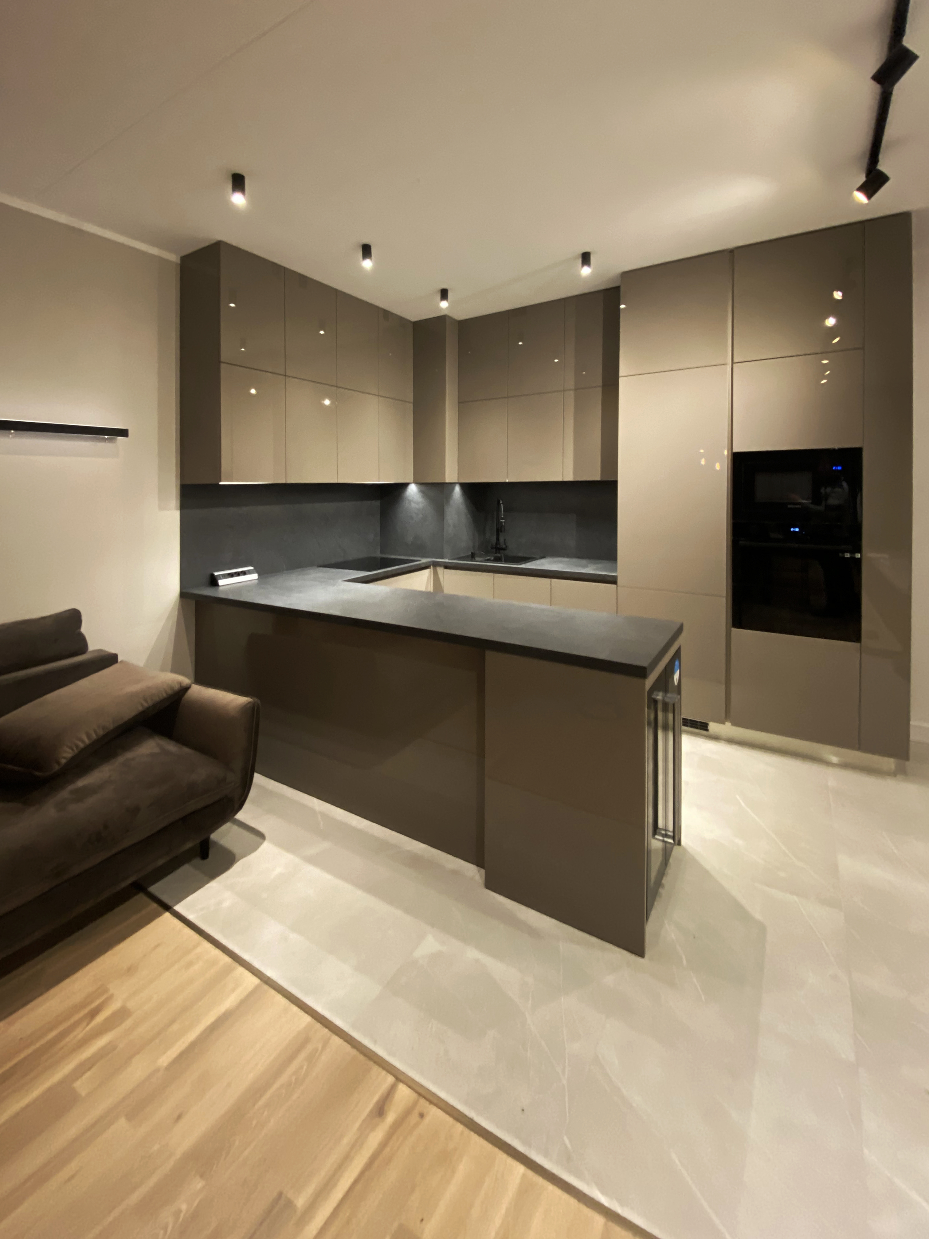 Eleganta virtuve ar salu